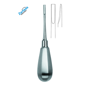 Elevador de Raíces de Dientes de Acero Inoxidable de Alta Calidad, Recto, Figura 2, Ancho 4.0 mm, Fabricante y Exportador de Instrumentos Dentales - Product Image 5