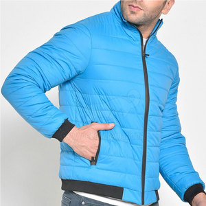 Veste d'hiver matelassée pour homme, nouvelle collection, fabrication en usine, col montant en toile, logo personnalisé sur le devant, couleurs et tailles sur mesure, vente en gros - Product Image 3