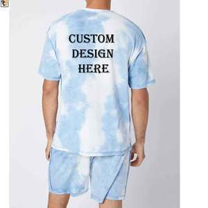 Lavado ácido de manga corta vintage hombres en blanco unisex hombres camisetas para mujeres de alta calidad 2024 Tie Dye China Camiseta de algodón personalizado - Product Image 2