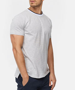 เสื้อยืดผ้าตาข่ายสีน้ำเงินแนวสตรีทของผู้ชายเสื้อยืดผ้าฝ้าย100% ระบายอากาศได้ปกติ | เป็นมิตรกับสิ่งแวดล้อมอย่างเป็นทางการแฟชั่นฤดูร้อน - Product Image 1