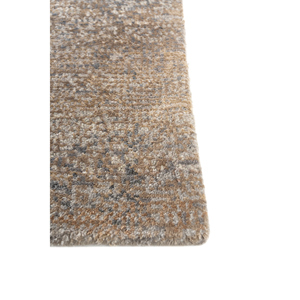 พรมขนสัตว์ผสมไหมไผ่ถักมือสีเบจและสีน้ำตาลลายAbstract รุ่น Kavi Afterglow สำหรับตกแต่งบ้าน ห้องนั่งเล่น และทางเดิน รุ่น Eskm-03 - Product Image 4