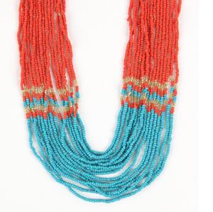 Collar en capas hecho a mano étnico para niñas cadenas de cuentas de semillas de moda colores personalizables joyería elegante - Product Image 2