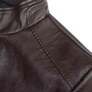 Veste de moto en cuir de haute qualité pour hommes, sur mesure, style décontracté avec col montant, fermeture à glissière, meilleur prix pour l'hiver - Product Image 3
