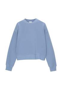 Crop <b>Top</b> <b>Sweat</b> Shirts for Women Cotton Breathable and Lightweight <b>Sweat</b> Shirts Plain Dyed <b>Sweat</b> Shirt - Product Image 5