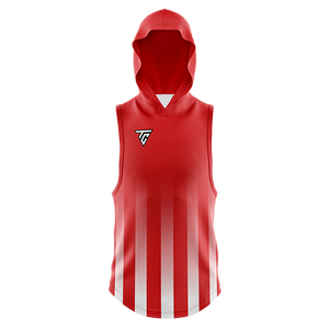 Sudaderas con capucha sin mangas para hombre, chalecos deportivos para gimnasio, camisetas en blanco, sudaderas con capucha sin mangas, jersey de entrenamiento en relieve hecho - Product Image 1