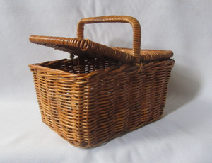 ตะกร้าปิกนิกหวายทำด้วยมือตะกร้าสานธรรมชาติสำหรับปิกนิกกลางแจ้งที่เก็บของและของตกแต่งบ้าน - Product Image 4