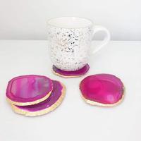 Vendeur chaud écologique moderne marbre et agate sous-verres napperons 4x4 pouces accessoires de cuisine décoration de table meilleur prix