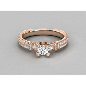 Anillo Solitario de Oro de 14K para Mujer con Diamante Cultivado en Laboratorio - Product Image 5