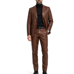 Trajes de Cuero para Hombre, Material Duradero, Ajuste Cómodo, Diseño Elegante, Perfecto para Viajes, Oficina y Eventos Especiales - Product Image 1