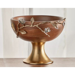 Bol de service en métal doré au design moderne pour la décoration intérieure, fruits ou salade de mariage stockés à un prix abordable - Product Image 5