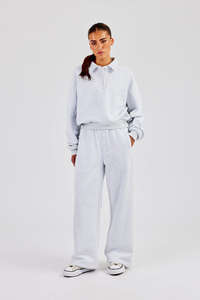 Haute qualité personnalisé gris chiné femmes survêtement 2 pièces ensemble à capuche et survêtement ensemble pantalons de survêtement Streetwear Gym survêtement pour les femmes - Product Image 4