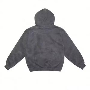 Wholesale Custom 2025 Girls Baggy Style Winter <b>Fleece</b> <b>Hoodie</b> Acid Wash Sun Fade Drop Shoulder Rhinestone Distressed Breathable - Product Image 6