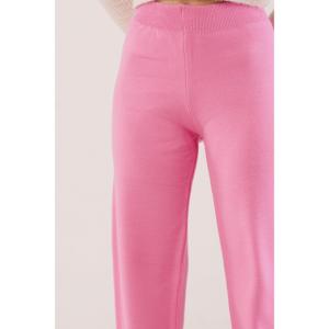 Pantalones de Punto Rosa al por Mayor con Cintura Alta y Pierna Ancha, Transpirables - Product Image 4