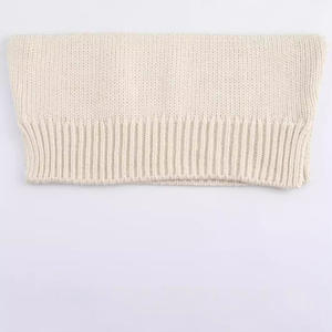 Pull en tricot de coton d'hiver pour femmes, logo personnalisé, col en V, manches longues, vente en gros - Product Image 6