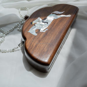 Classic Ladies Mother of <b>Pearl</b> Inlay Wooden <b>Clutch</b> Bag Wooden <b>Clutch</b> Bag Handmade Wooden <b>Clutch</b> Evening Bag - Product Image 5