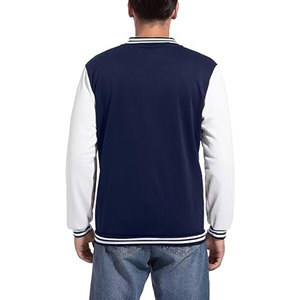 Elegante chaqueta universitaria de invierno para hombre, chaqueta de bombardero con mangas de cuero y cuerpo de lana, ropa informal o uso al aire libre Unisex - Product Image 6