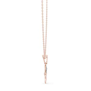 Collar con Colgante de Diamante CVD VVS-VS EF de 0.03 CT, Creado en Laboratorio, Diseño de Ojo Turco, Opciones de Oro de 18K, 14K, Oro Rosa, Amarillo y Blanco, Joyería Fina - Product Image 5