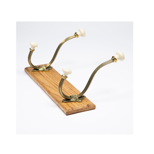 Natural Wood Hook <b>Holder</b> with Wall Mounted Hooks Wood Decorative Items and Kitchen and Bedroom Wall Hanging - Product Image 1