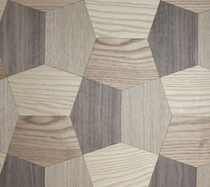 Mosaïques de sol en bois géométriques hexagonales - Product Image 2
