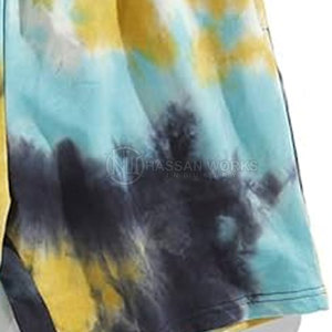 Shorts décontractés pour hommes à taille mi-haute en coton 100% respirant et à séchage rapide, tie-dye, qualité supérieure, vente en gros - Product Image 6