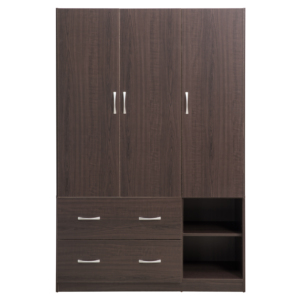 Armoire contemporaine de grande capacité à 3 portes avec tiroirs pour villa - Product Image 3