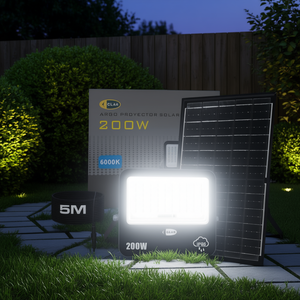Projecteurs LED solaires d'extérieur 200W pour jardin, projecteurs solaires de qualité supérieure pour utilisation en extérieur - Product Image 3