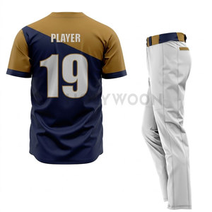 Uniforme de baseball haut de gamme pour hommes, tissu polyester léger et respirant, coupe confortable, tenue de sport pour le jour du match - Product Image 2