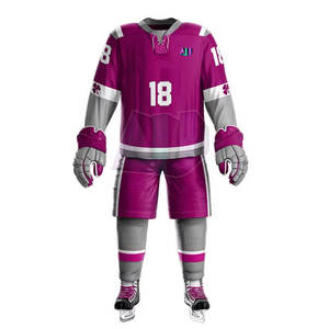Conjuntos de Uniformes de Hockey sobre Hielo con Logotipo Personalizado, Incluye Jersey y Pantalones, Transpirables, que Absorben la Humedad, 100% Poliéster, Unisex para Adultos, para Equipos - Product Image 2