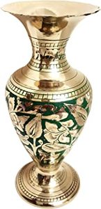 Floreros de Metal para interior y exterior, jarrón de diseño antiguo de Color dorado, decoración moderna - Product Image 2