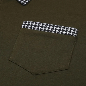 เสื้อกีฬาสำหรับ Dri-FIT ผ้าคอตตอน100% แข็งทรงสลิมฟิตสำหรับเสื้อเข้ารูปมีสไตล์ทันสมัยดูขายดีจากโรงงานสำหรับผู้ชาย - Product Image 5