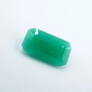 Pierre précieuse émeraude brésilienne naturelle 7.00 Cts octogone coupe verte avec évaluation par un tiers 16.5x8.5x5.5mm pour la fabrication de bijoux - Product Image 2