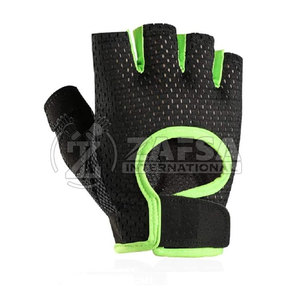 Gants de fitness en cuir à demi-doigts Gants d'entraînement lestés sans doigts pour le sport et la musculation - Product Image 1