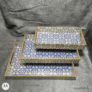 ถาดเสิร์ฟไม้พร้อมพิมพ์ดิจิทัลเคลือบเงามันวาวถาดตกแต่งเทคโนโลยีงานฝีมือ - Product Image 1