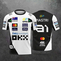 Kaos Lando Norris NO.4 2025 Gaya Balap Lengan Pendek, Pakaian Olahraga Bernapas untuk Olahraga Ekstrem dan Sepak Bola
