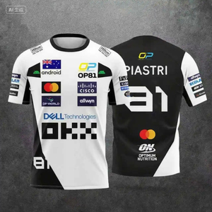 Camiseta de Manga Corta Estilo Racing para Lando Norris NO.4 2025, Ropa Deportiva Transpirable para Deportes Extremos y Fútbol - Product Image 2