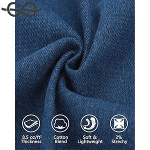 Shorts en jean pour femme, taille élastique, coupe mi-haute, ample, 2 poches avant, confortable, extensible, délavé, à volants, pour l'été, tenue décontractée - Product Image 6