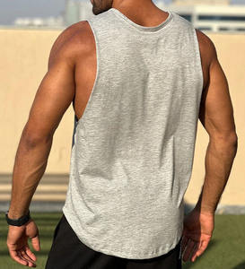 Camiseta sin mangas para hombre, camiseta sin mangas para gimnasio, camiseta muscular para entrenamiento, chaleco de culturismo con cuello redondo, ropa deportiva de entrenamiento de secado rápido - Product Image 5