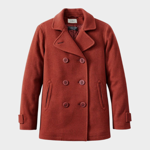 Abrigo de plumón cruzado para hombre con diseño reversible de lana Tejido de punto grueso Características de reparación impermeables - Product Image 1