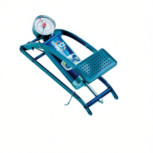 Pompe à vélo monocylindre 5 bars, pompe à air à pied avec manomètre - Product Image 2