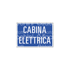 SEÑAL DE INFORMACIÓN Cabina eléctrica Tamaño 300x200mm Fabricado en aluminio Color azul claro - Product Image 1