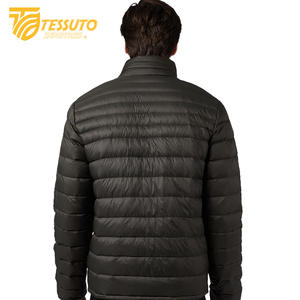 Chaqueta acolchada de satén personalizada para hombre, Abrigo acolchado de burbujas de invierno de diseñador, impermeable con cierre de cremallera, longitud corta, ropa para exteriores - Product Image 4