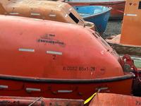 Gebrauchtes, vollständig geschlossenes Rettungsboot aus Fiberglas für den Export