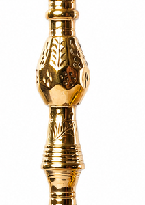 Farida Hookahs - Set de Cachimba Mini Balha de Latón Sólido, Hecho a Mano, Estilo Egipcio de Lujo, Coleccionable, 1 Manguera - Product Image 4