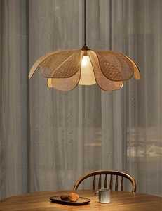 Wabi Sabi Asia Hand-Woven <b>Rattan</b> Pendant Lamp Natural Wicker Hanging <b>Light</b> Customizable Shape Modern Removable Eco-Friendly - Product Image 4