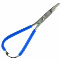 Ciseaux à moufles en acier inoxydable, pinces de montage de mouches de couleur personnalisée pour la pêche en ruisseau, durables et portables pour usage extérieur