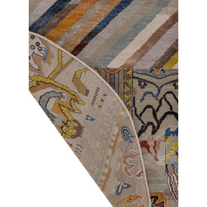 Alfombras Manchaha de Lana y Seda de Bambú, Tejidas a Mano, Color Marfil, 10 mm, Rectangulares, Diseño Abstracto, Técnica Artesanal para el Hogar y el Pasillo, Les-2807 - Product Image 5