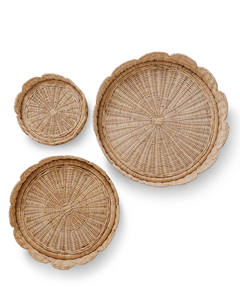 Bandeja de bandejas redondas de ratán vieiras bandeja de servicio personalizada para restaurante de Artex Thien Thanh - Product Image 4