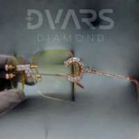 Gafas de Sol Cuadradas Duraderas con Montura Completa de Diamantes Moissanite, Lentes Anti-Reflejantes, Modelo DS-05 de Dvars, Personalizadas, Nuevas y Modernas