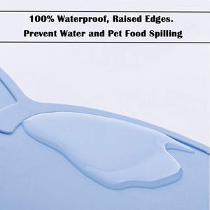 Wolken muster Hund Katze Tischset Matte mit erhöhter Kante Anti-Rutsch-wasserdichte Haustier Schüssel Matten Tiernahrung Tablett Silikon Haustier Fütterung matte - Product Image 4