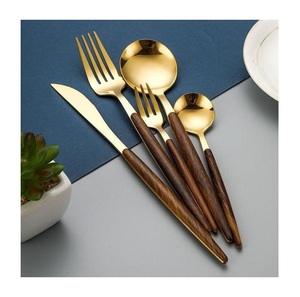 Juego de cubiertos de acero inoxidable de primera calidad con pulido de espejo y diseño elegante para comidas formales - Product Image 5